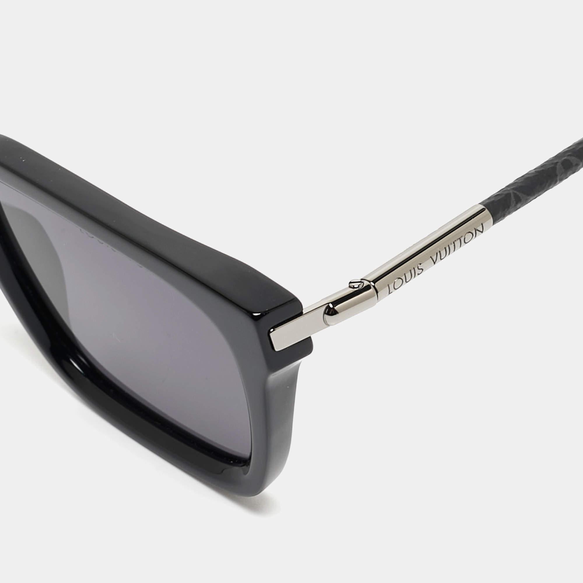 Men's Louis Vuitton Black Z1830U Monogram Blaze Square Sunglasses