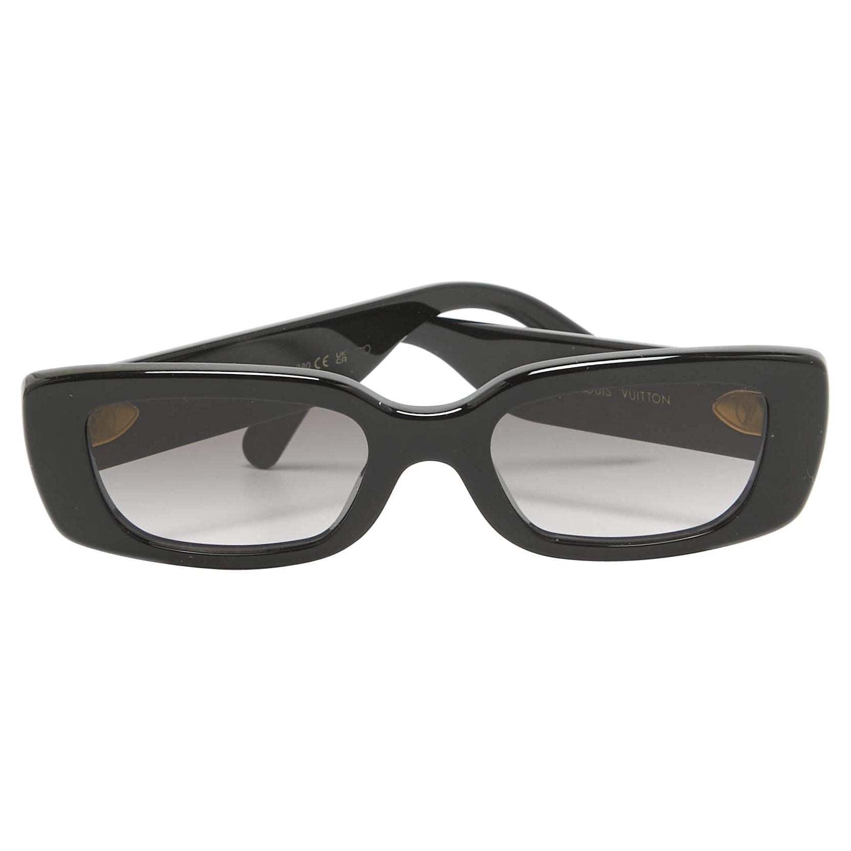 Louis Vuitton Black Z2109W LV Circle Rectangular Sunglasses