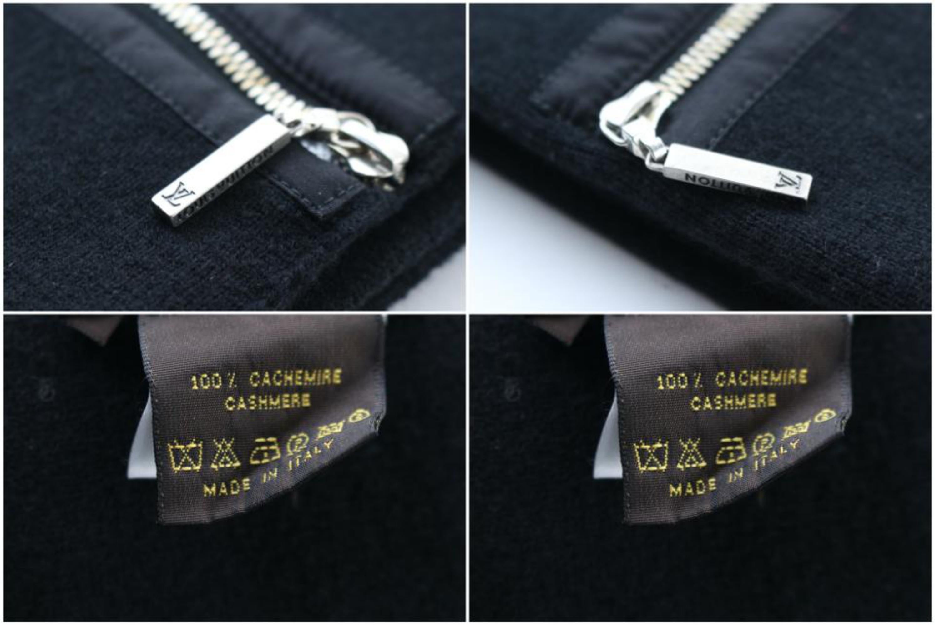Louis Vuitton Black Zip Pocket 225527 Scarf/Wrap For Sale 4