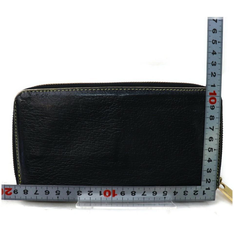 Louis Vuitton Black Zippy Suhali Long Zip Around 872440 Wallet In Good Condition In Dix hills, NY