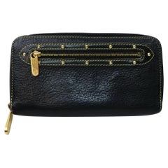 Louis Vuitton Black Zippy Suhali Long Zip Around 872440 Wallet