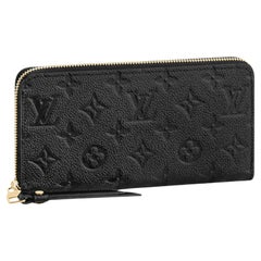 Louis Vuitton Black Monogram Empreinte cowhide leather Zippy Wallet