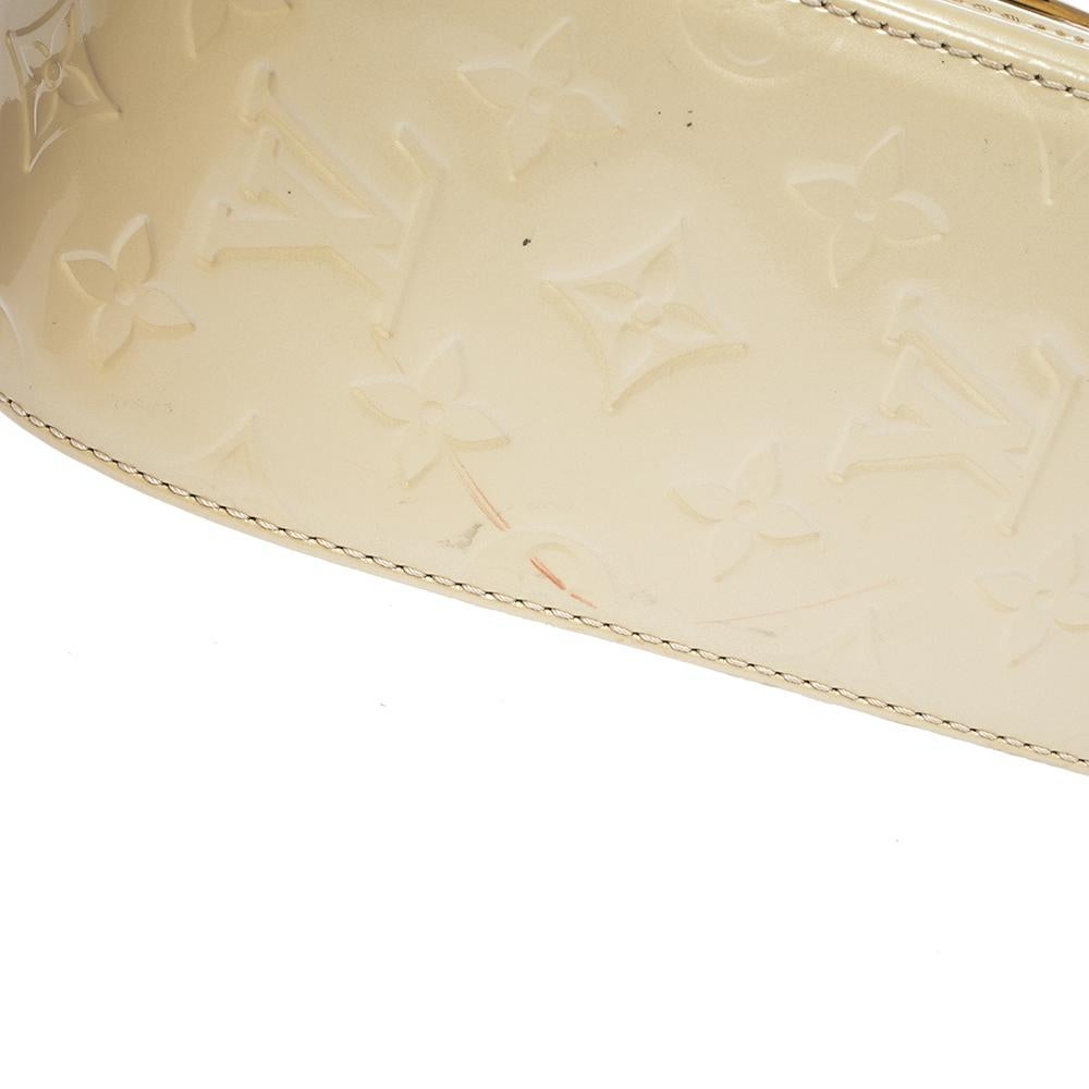 Louis Vuitton Blanc Corail Monogram Vernis Bellflower PM Bag 1