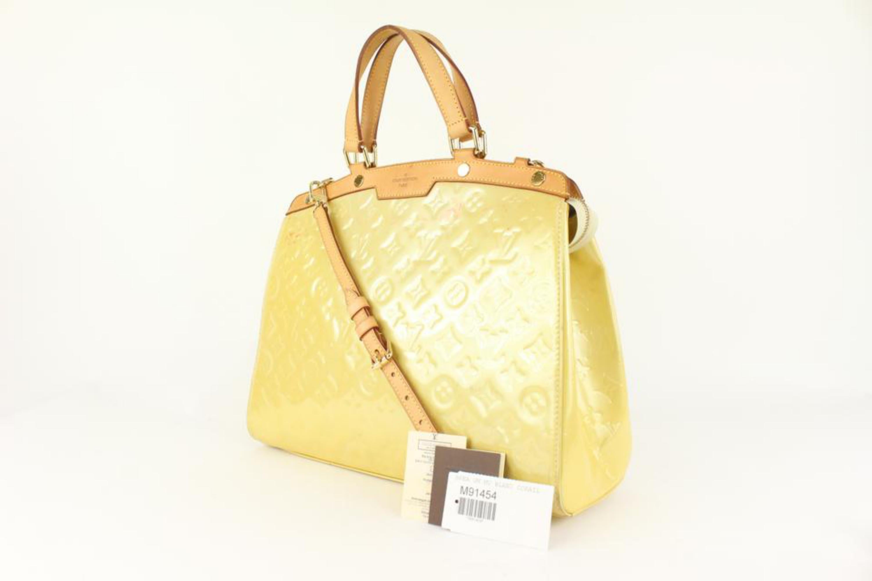 Louis Vuitton Blanc Corail Monogramme Vernis Brea GM 2way 108lv8 7