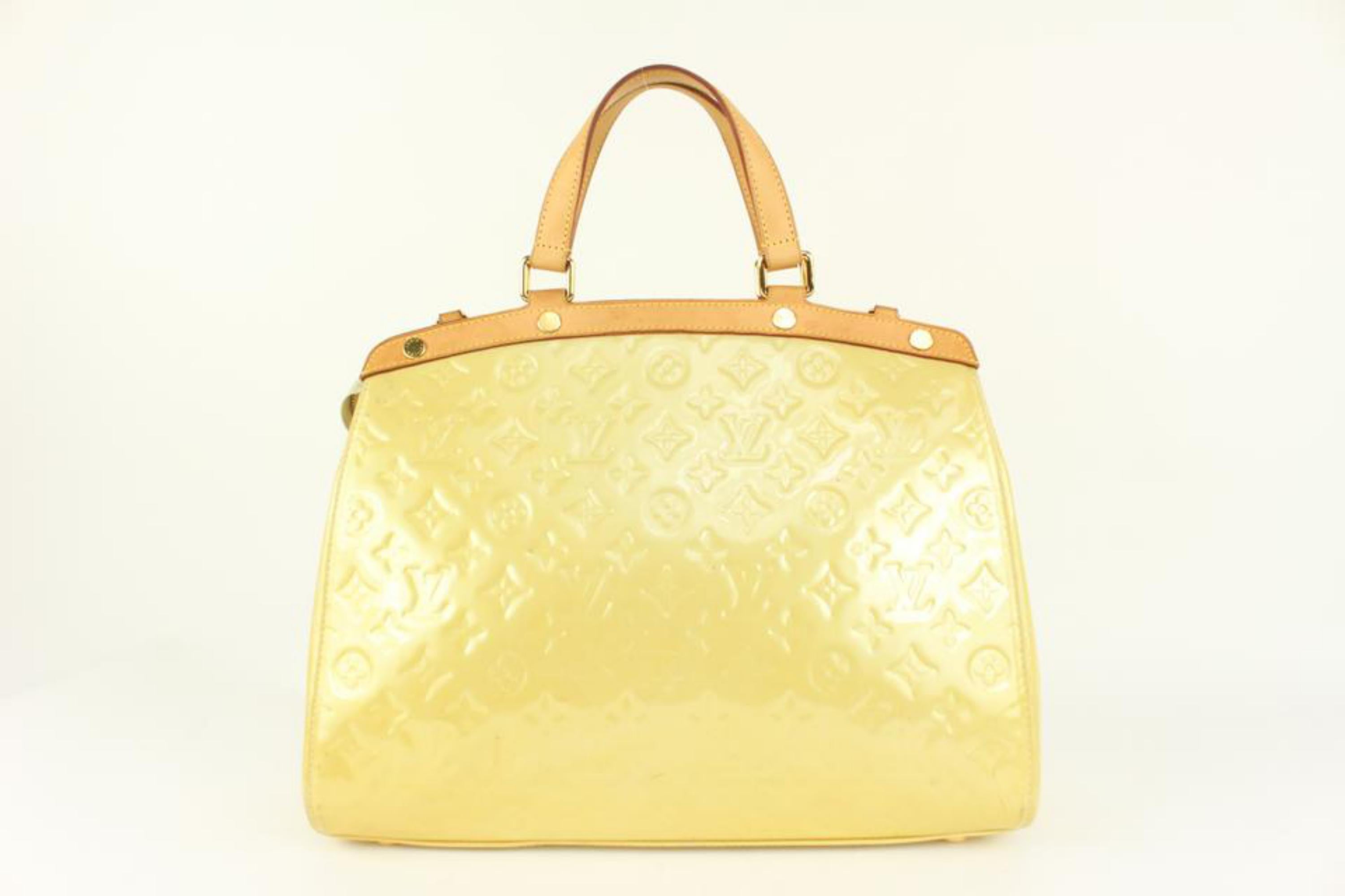 Louis Vuitton Blanc Corail Monogramme Vernis Brea GM 2way 108lv8 2