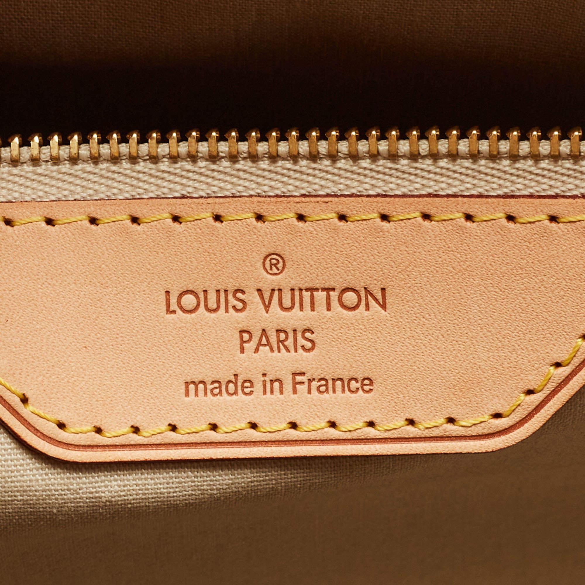 Louis Vuitton Blanc Corail Monogram Vernis Brea GM Bag 11
