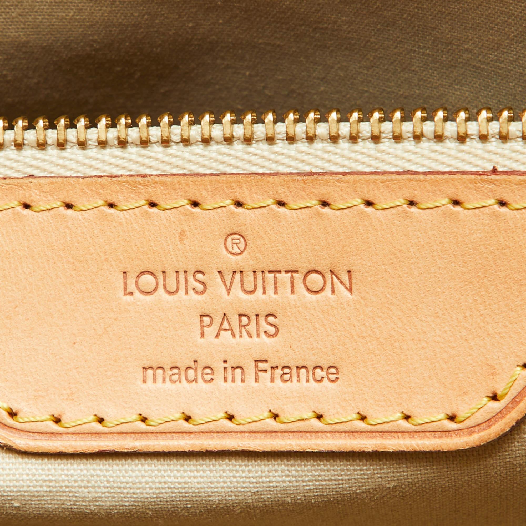 Women's Louis Vuitton Blanc Corail Monogram Vernis Brea GM Bag