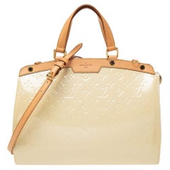 Louis Vuitton Blanc Corail Monogram Vernis Brea GM Bag