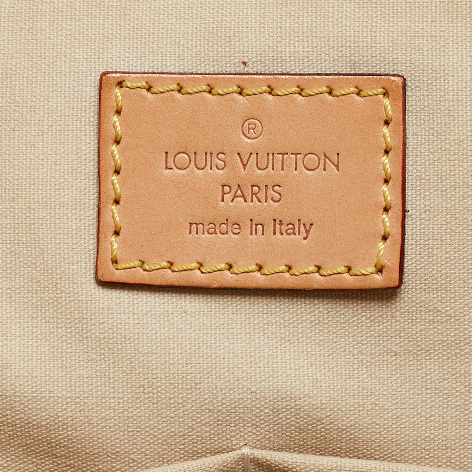 Louis Vuitton Blanc Corail Monogram Vernis Sherwood GM Bag For Sale 5