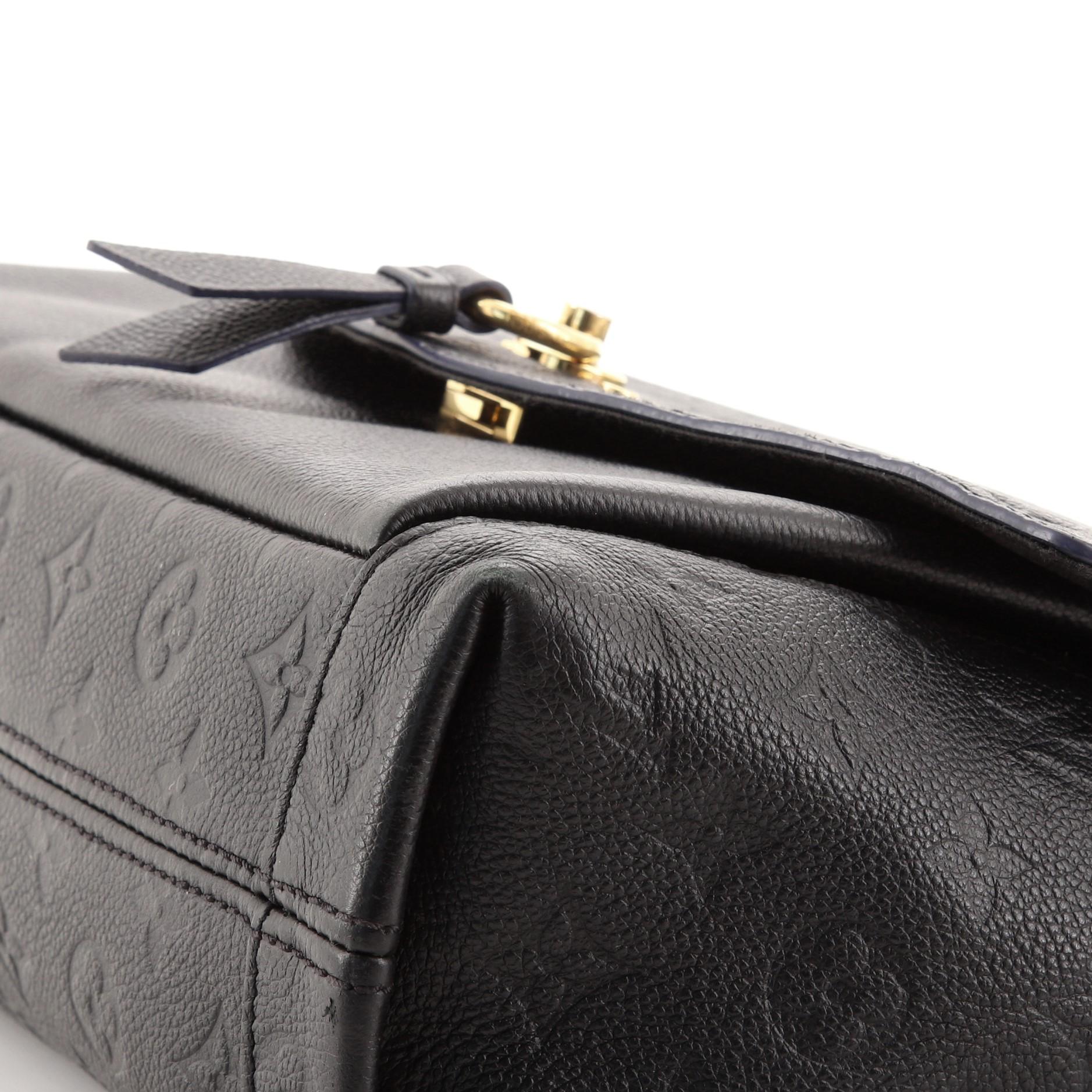 Black Louis Vuitton Blanche Handbag Monogram Empreinte Leather MM