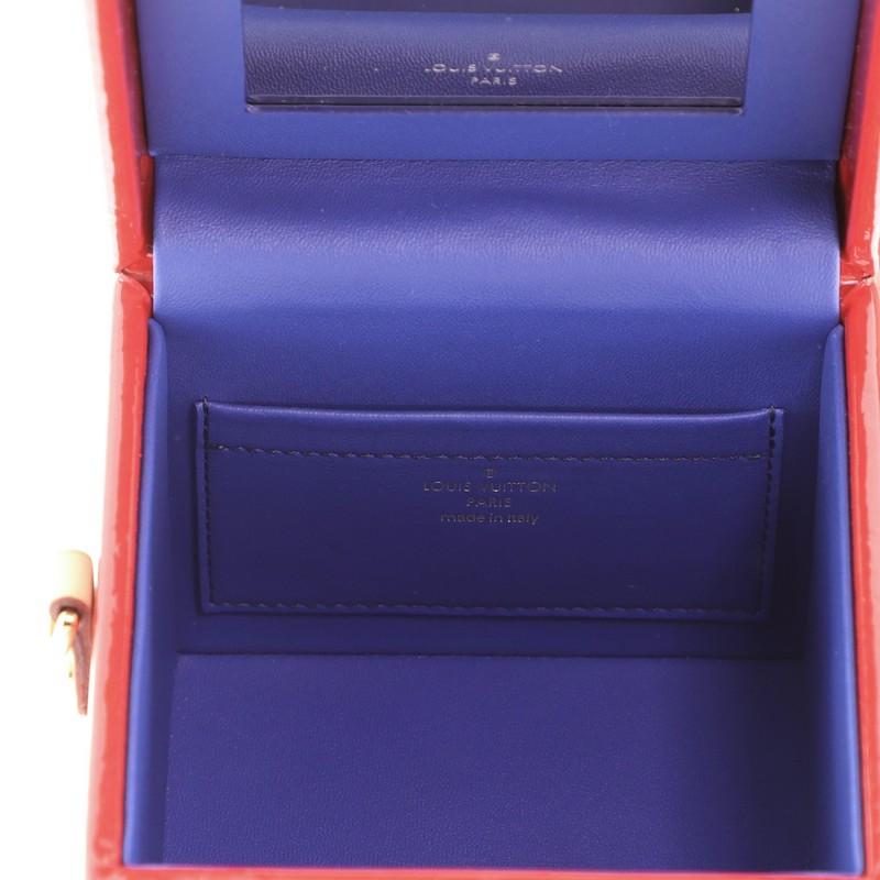Red Louis Vuitton Bleecker Box NM Bag Monogram Vernis