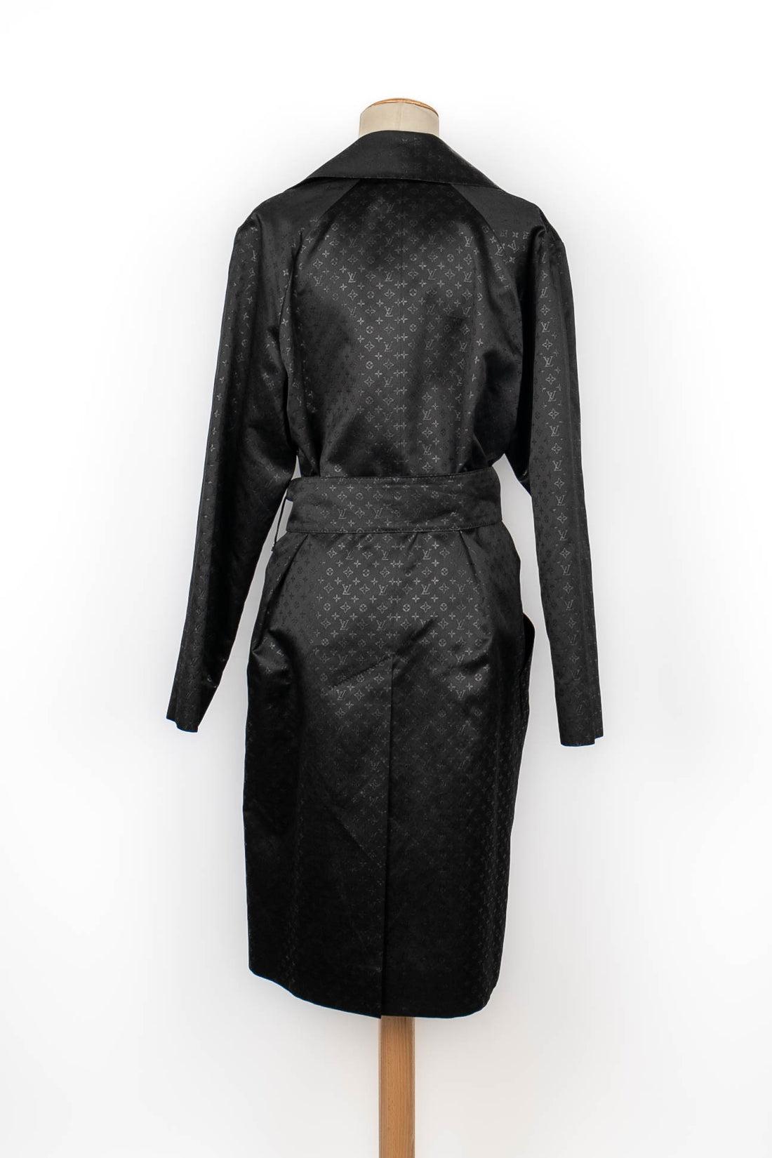 Black Louis Vuitton Blended Silk Unisex Coat