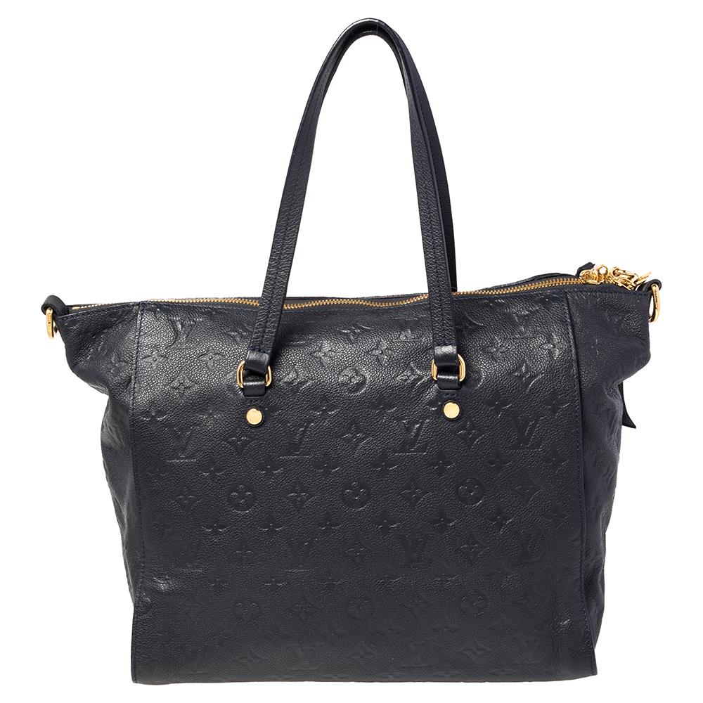 Black Louis Vuitton Bleu Infini Empreinte Leather Lumineuse PM Bag