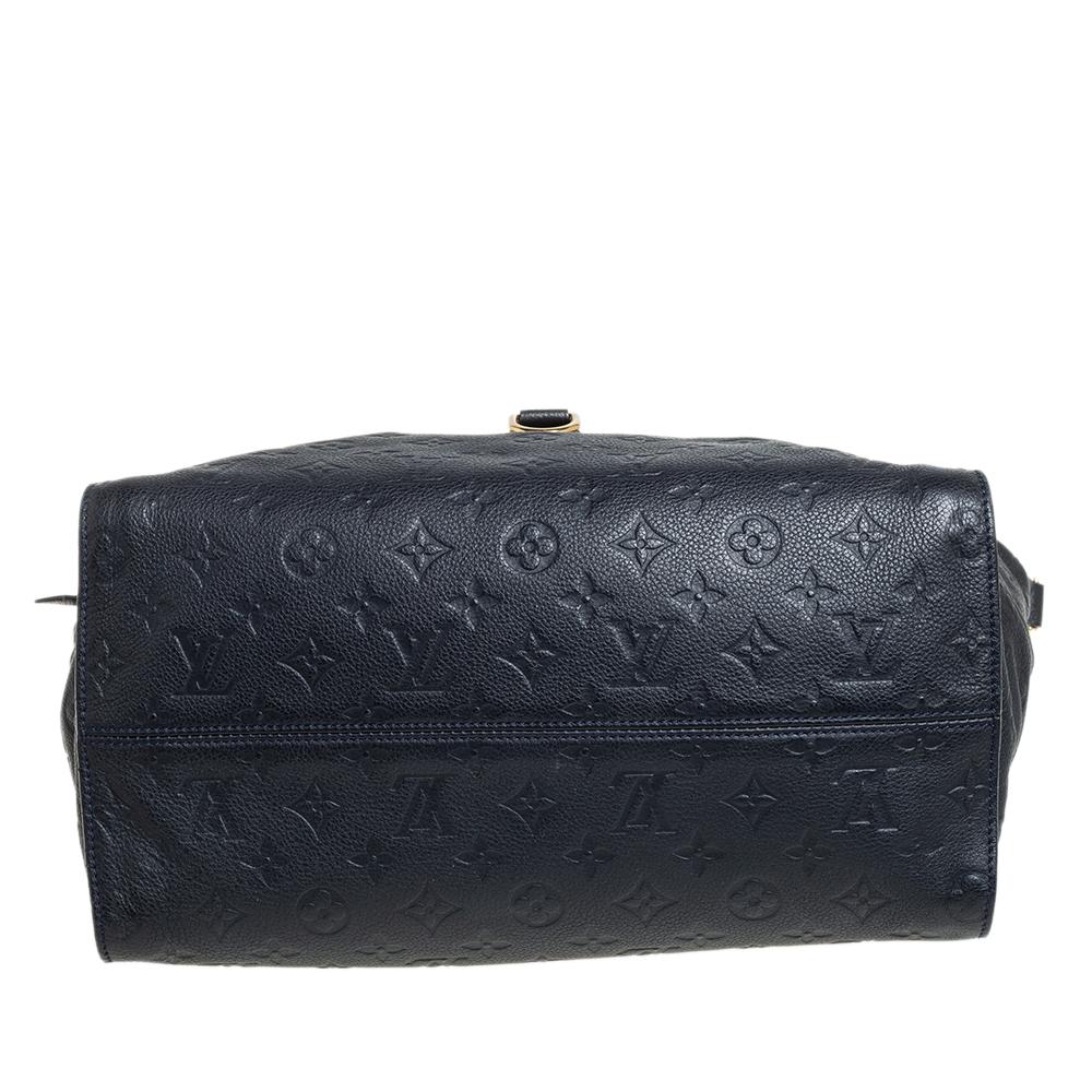 Black Louis Vuitton Bleu Infini Empreinte Leather Lumineuse PM Bag