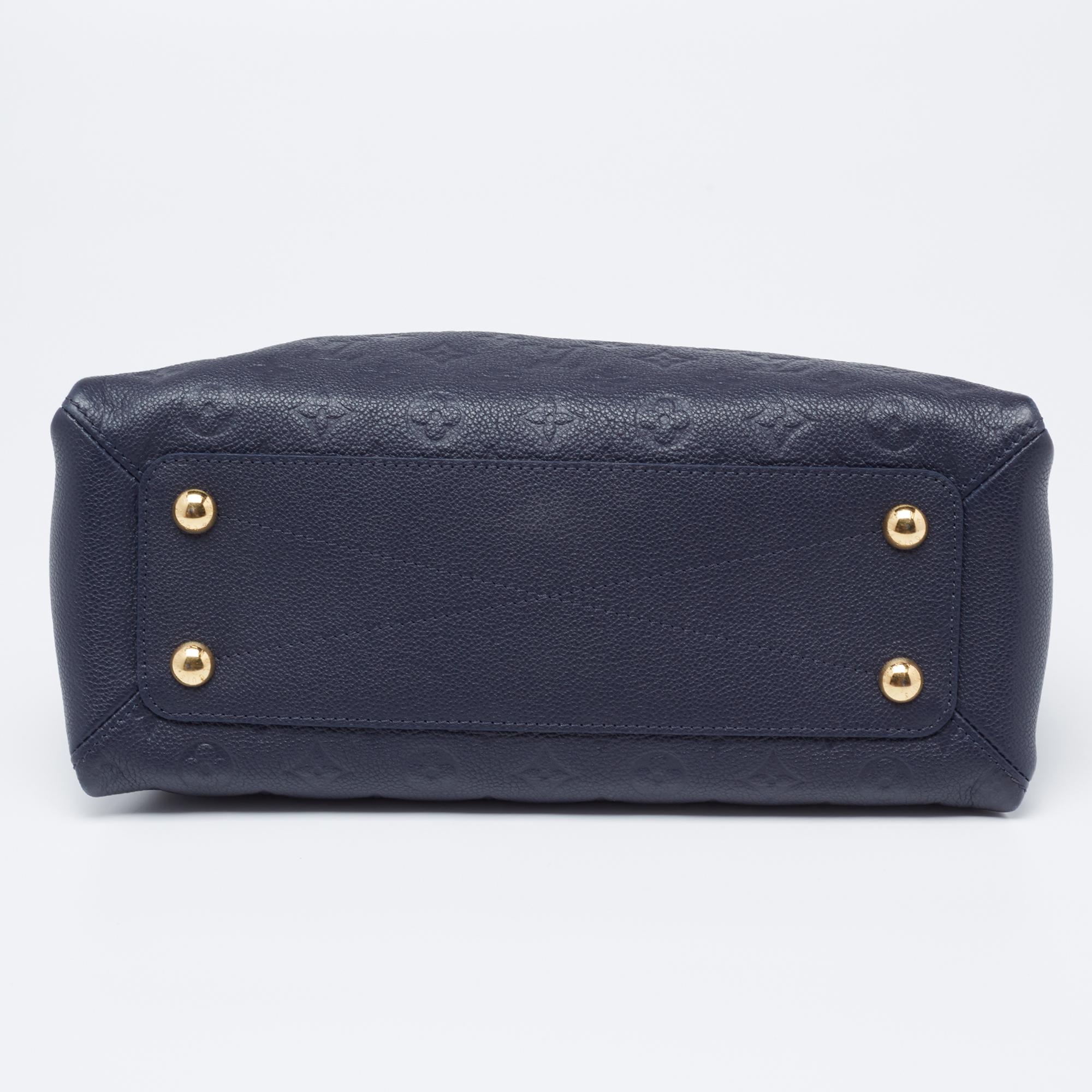 Women's Louis Vuitton Bleu Infini Empreinte Leather Vosges MM Bag