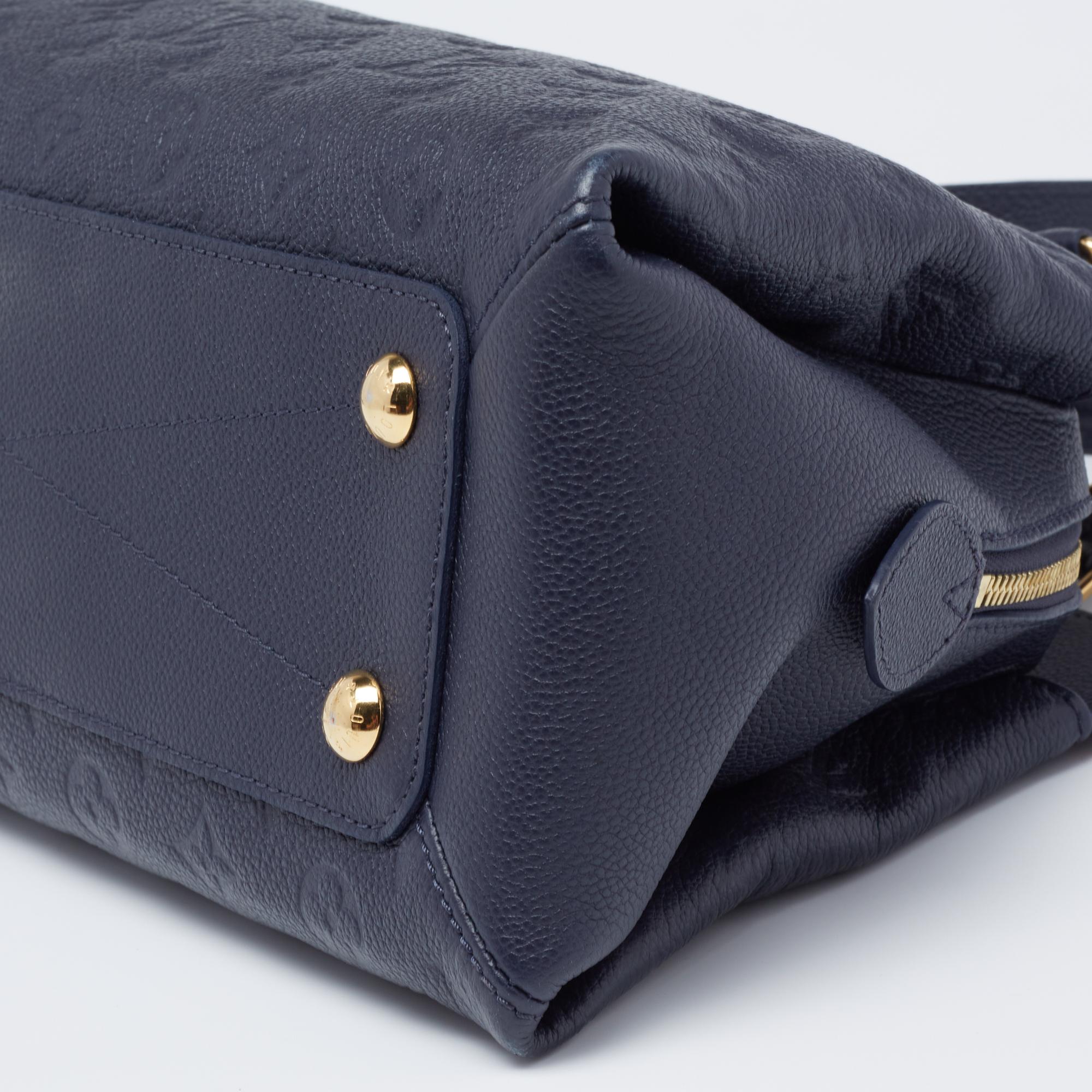 Louis Vuitton Bleu Infini Empreinte Leather Vosges MM Bag 3
