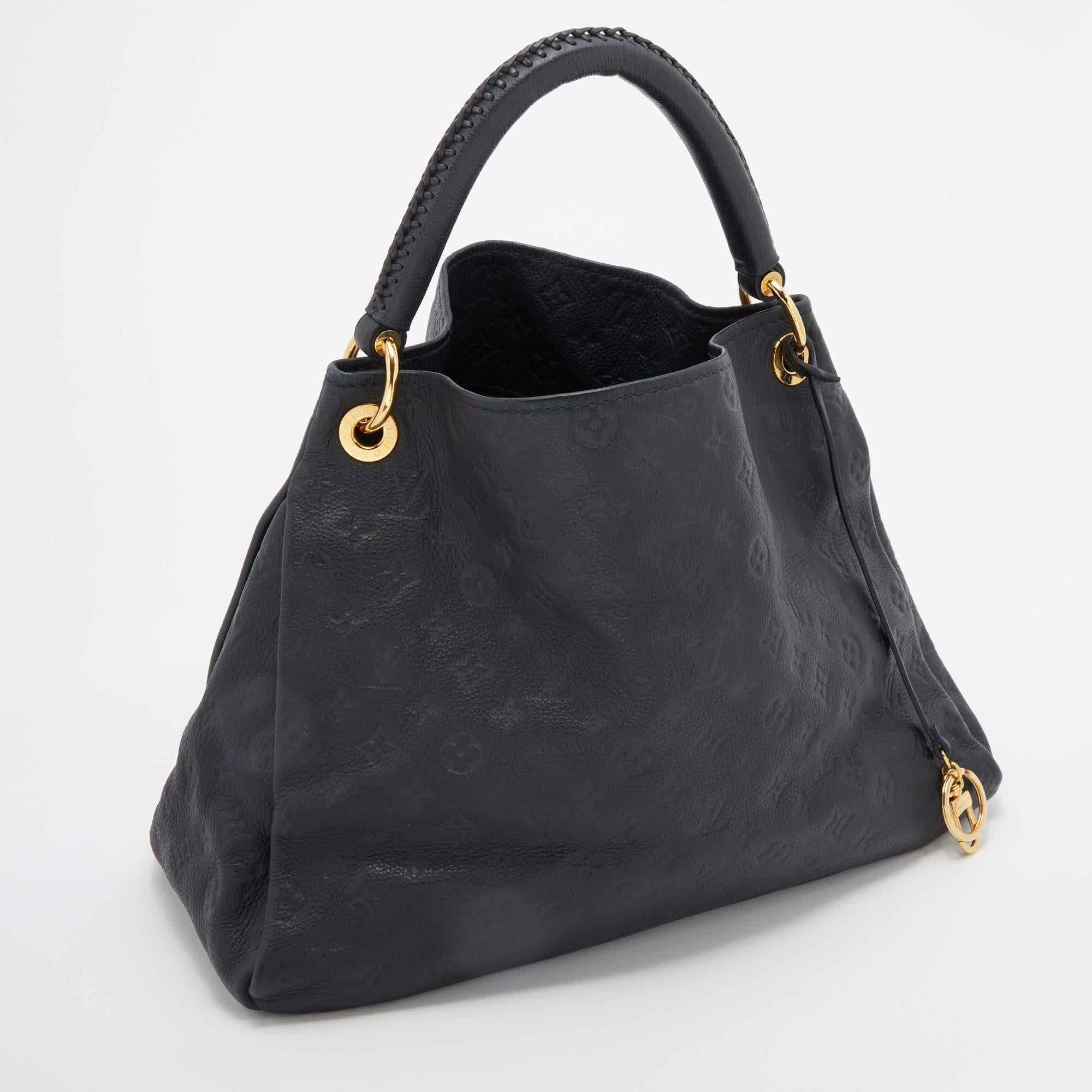 Louis Vuitton Bleu Infini Monogram Empreinte Leather Artsy MM Bag In Good Condition In Dubai, Al Qouz 2