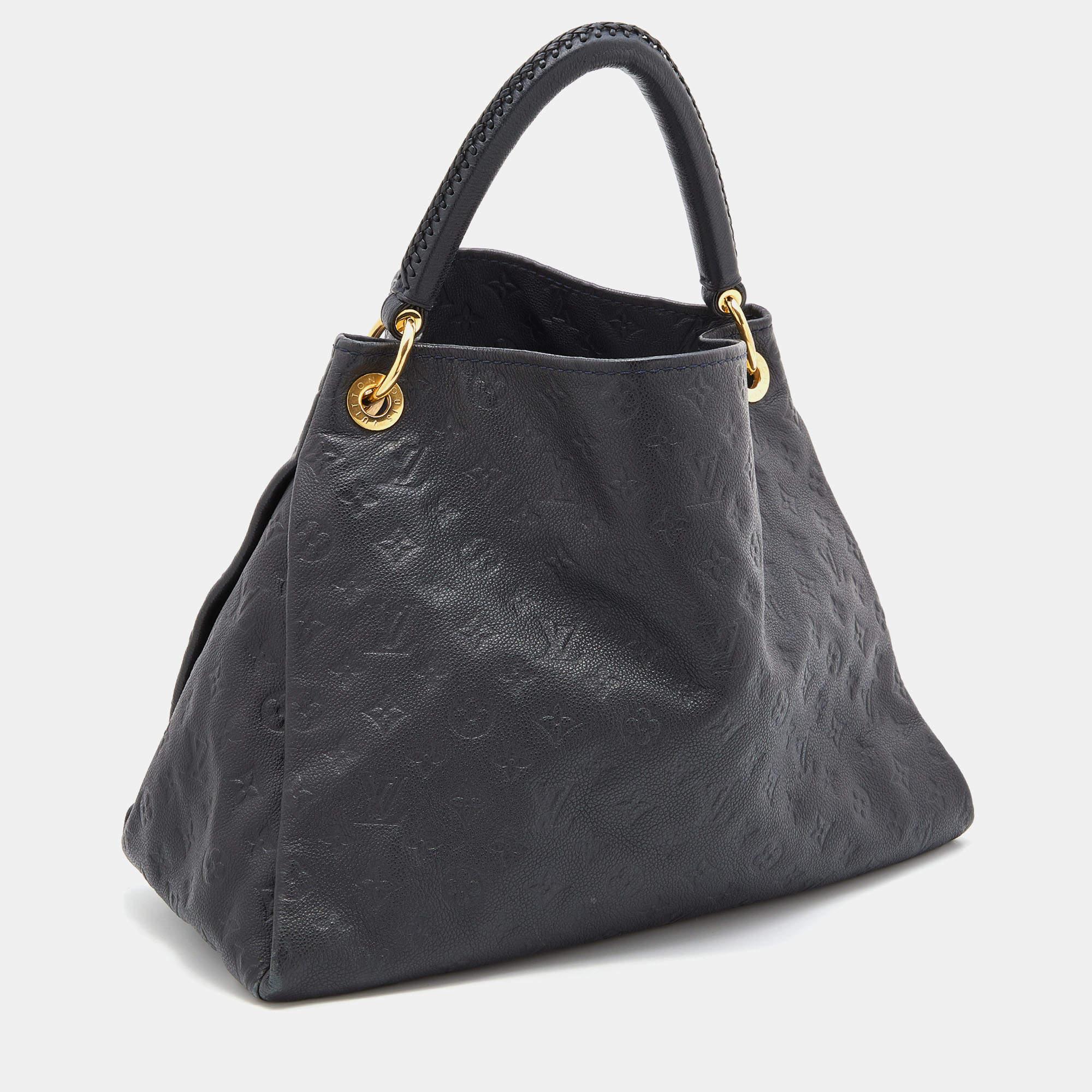 Louis Vuitton Bleu Infini Monogram Empreinte Leather Artsy MM Bag In Fair Condition In Dubai, Al Qouz 2