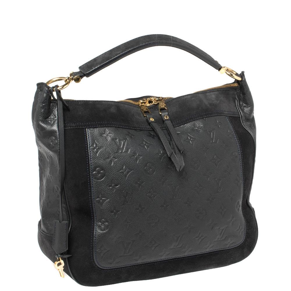 Louis Vuitton Bleu Infini Monogram Empreinte Leather Audacieuse GM Bag In Good Condition In Dubai, Al Qouz 2