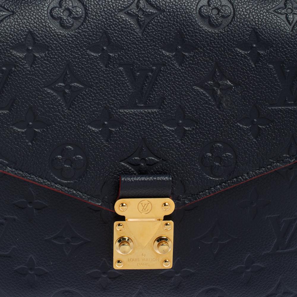 Louis Vuitton Bleu Infini Monogram Empreinte Leather Pochette Metis Bag 4