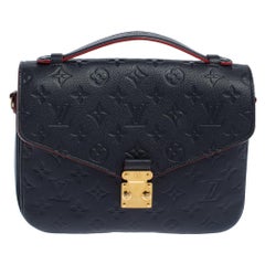 Louis Vuitton Bleu Infini Monogram Empreinte Leather Pochette Metis Bag