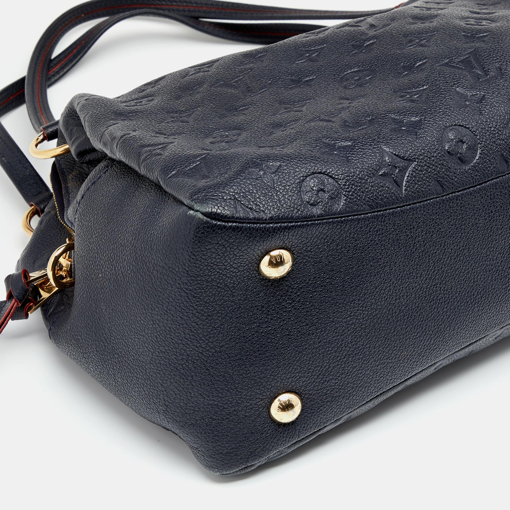 Noir Louis Vuitton - Sac Ponthieu PM en cuir Monogram Empreinte bleu infini