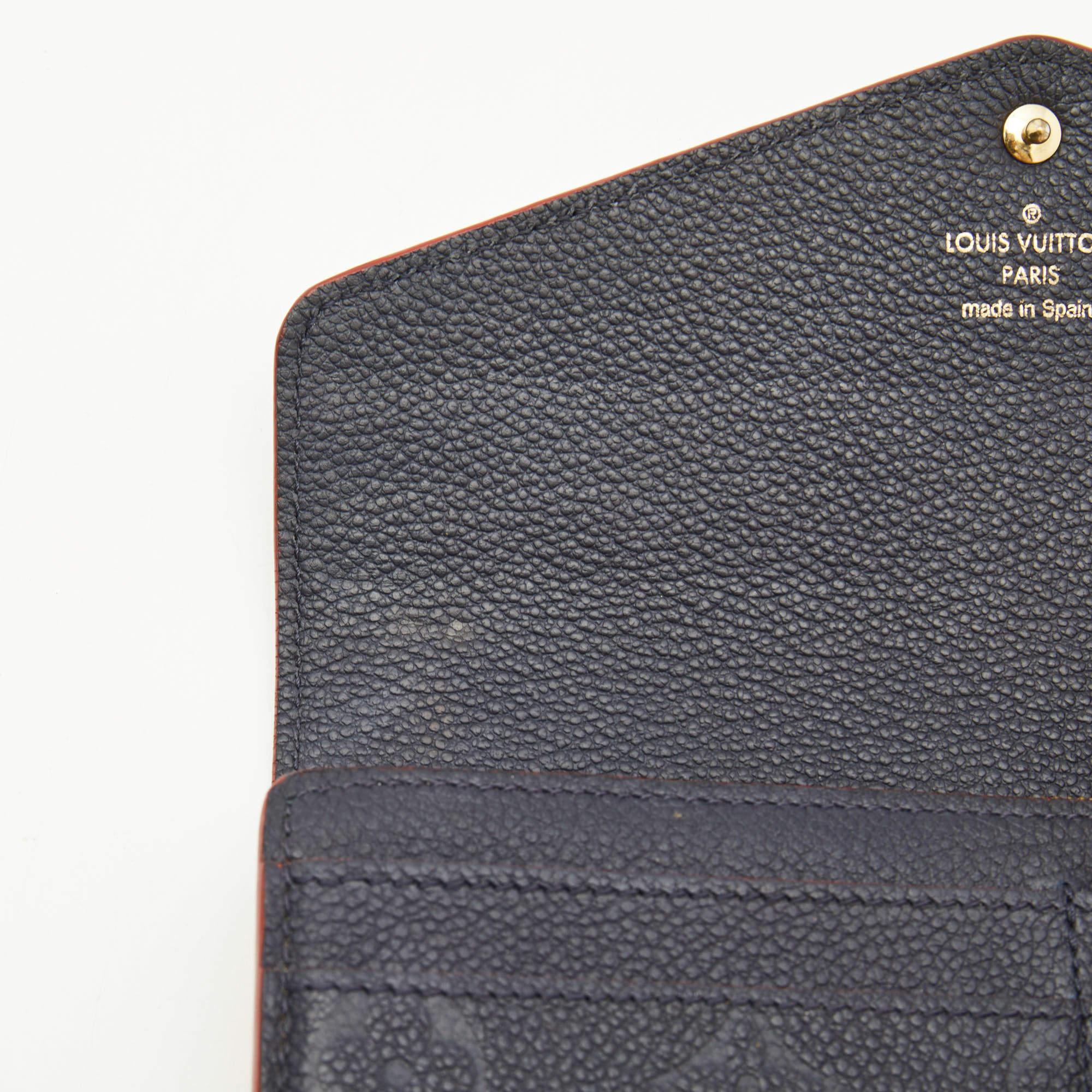 Louis Vuitton Bleu Infini Monogram Empreinte Leather Sarah Wallet 3