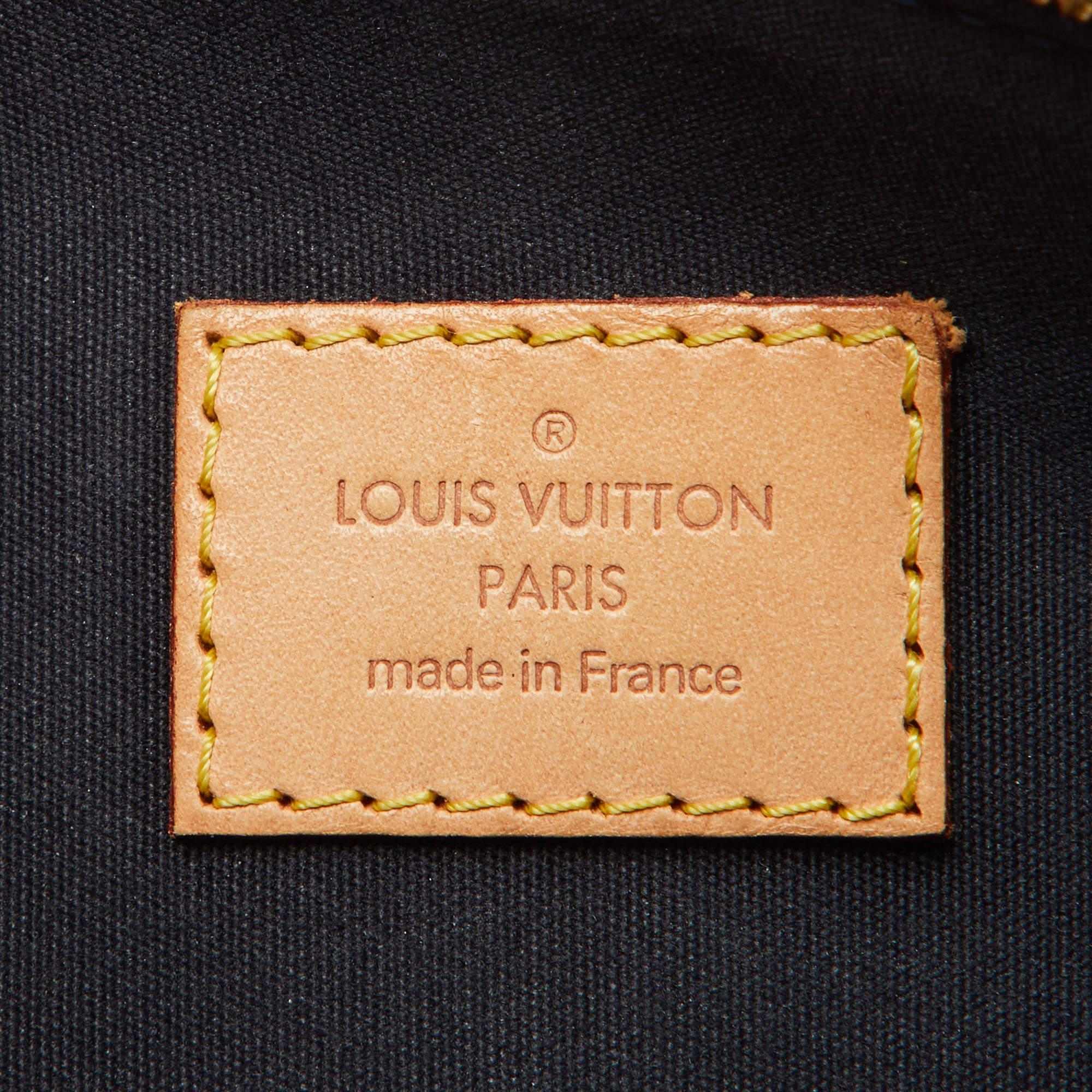 Louis Vuitton Bleu Infini Monogram Vernis Alma GM Bag For Sale 1