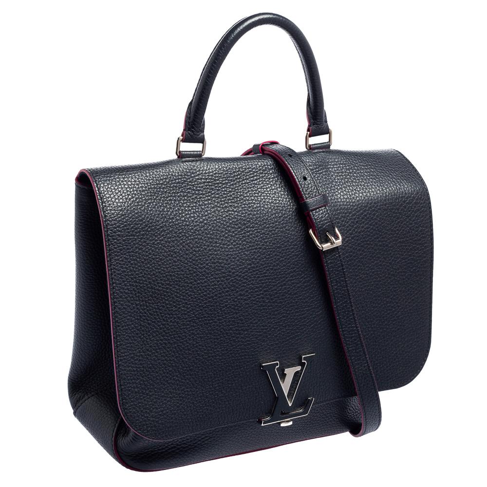 Black Louis Vuitton Bleu Infini Taurillon Leather Volta Bag