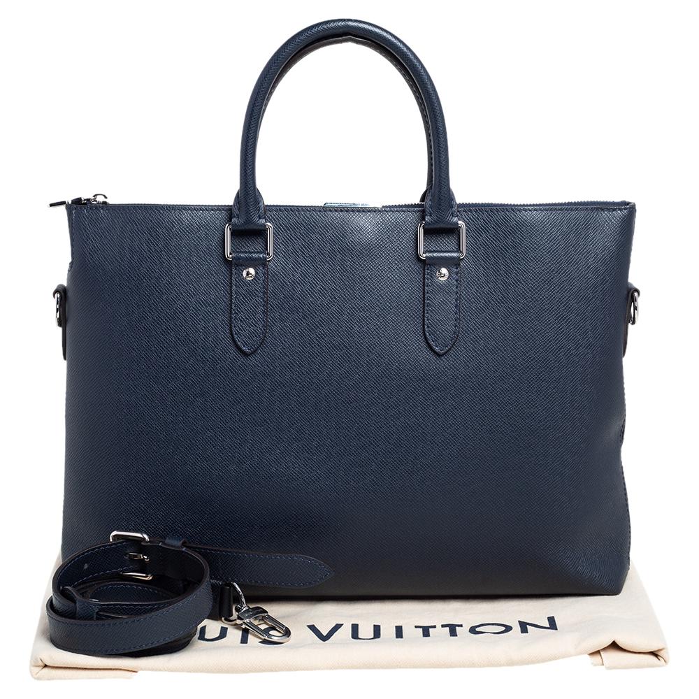 Louis Vuitton Bleu Marine Taiga Leather Anton Soft Briefcase 7