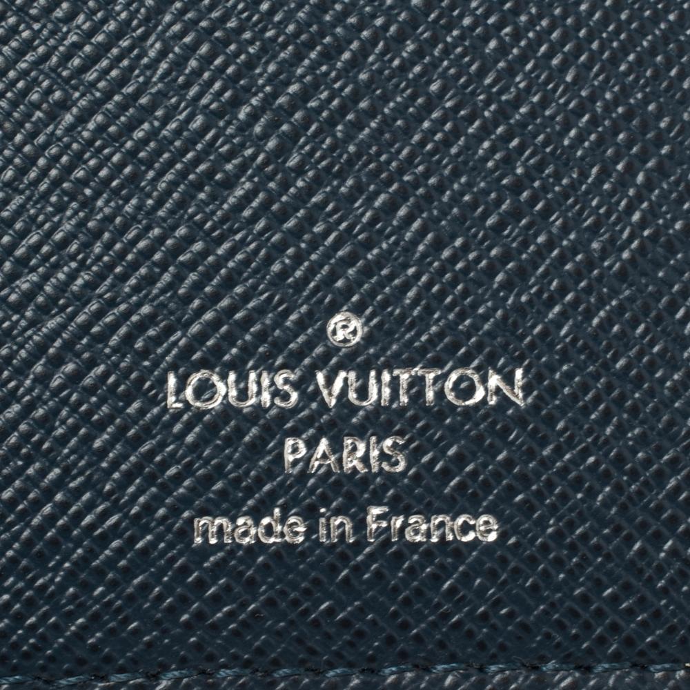 Louis Vuitton Bleu Marine Taiga Leather Brazza Wallet 2