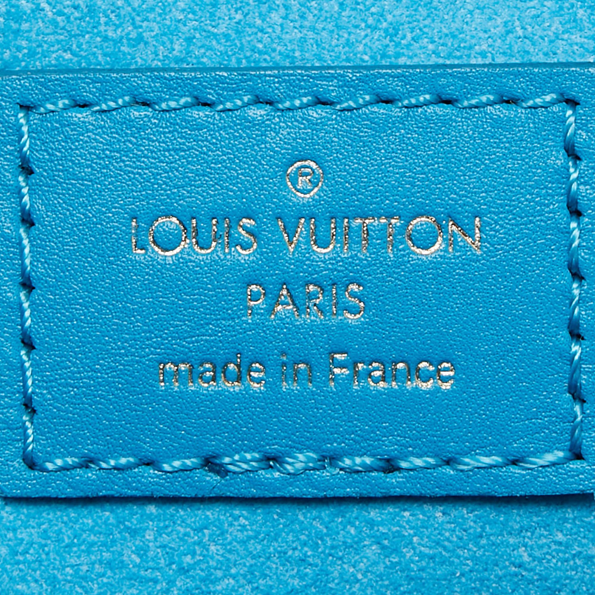 Louis Vuitton Bleu Nanogram Empreinte Leather Speedy Bandoulière 20 Bag 6