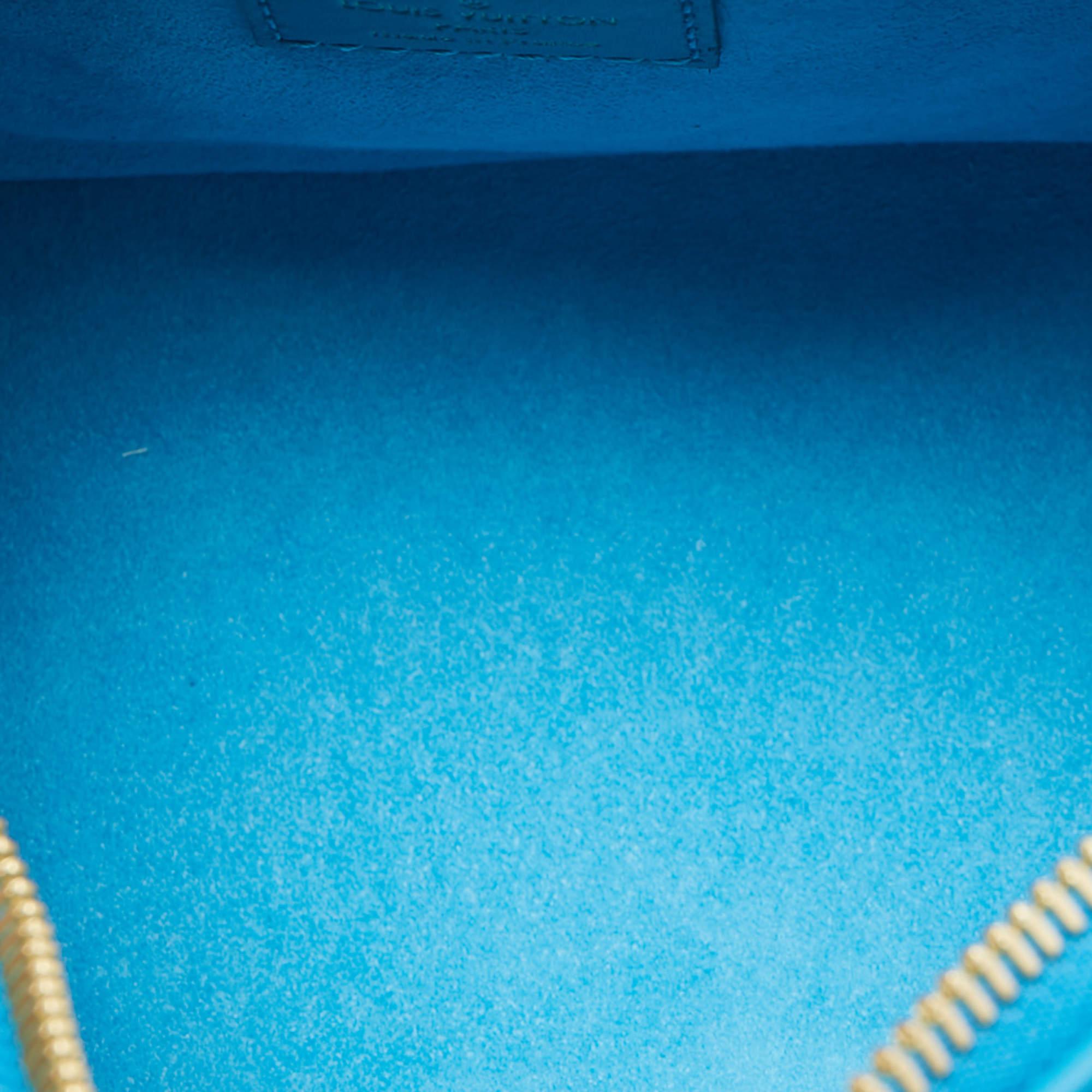 Louis Vuitton Bleu Nanogram Empreinte Leather Speedy Bandoulière 20 Bag 3