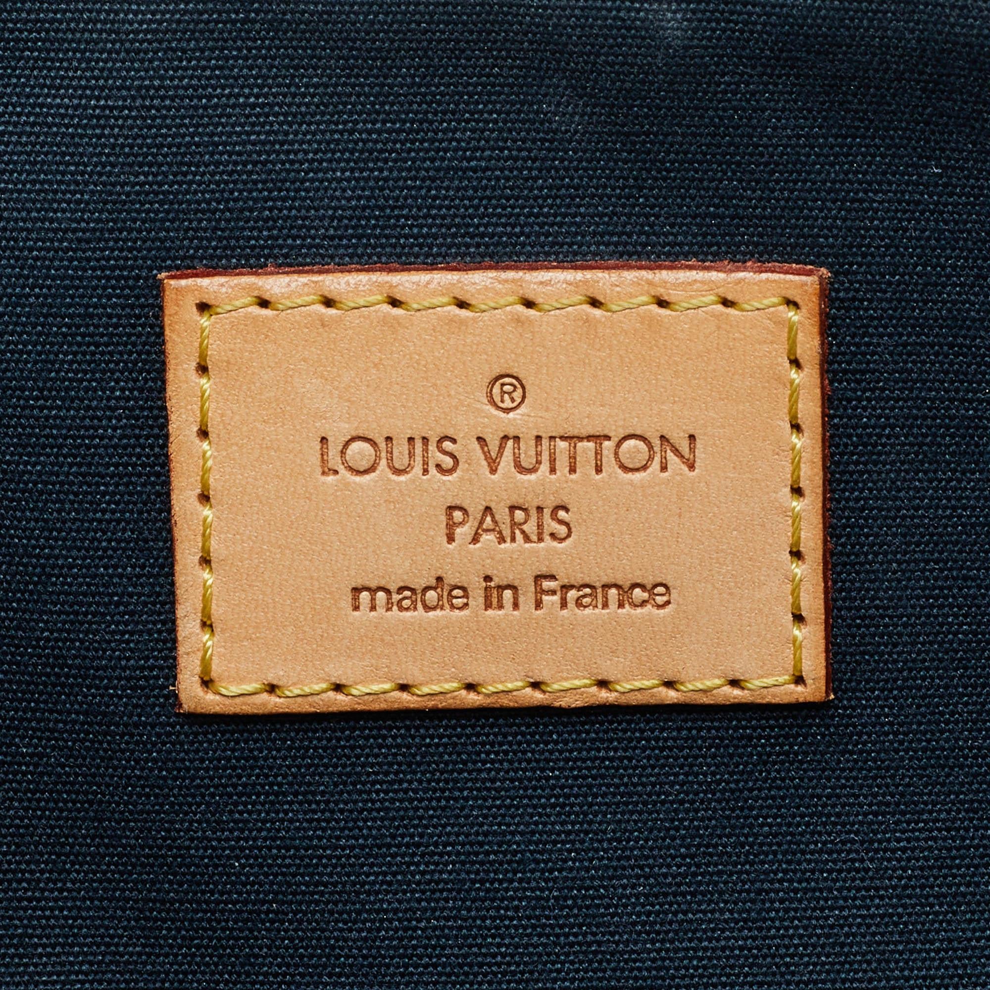Louis Vuitton Bleu Nuit Monogram Vernis Bellevue GM Bag 6