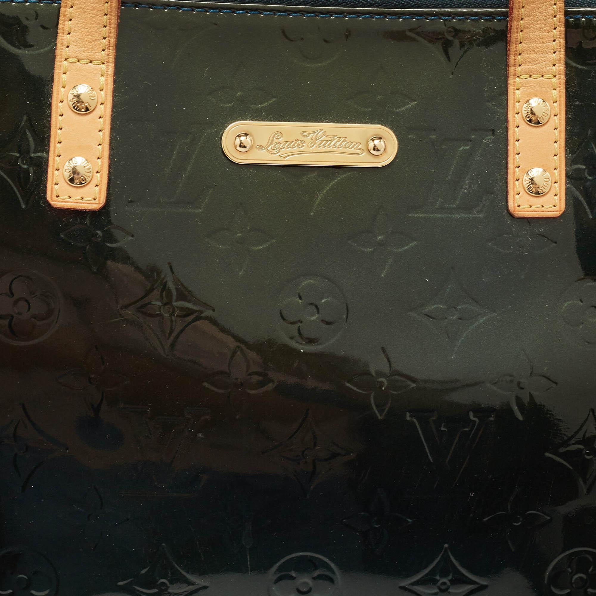 Women's Louis Vuitton Bleu Nuit Monogram Vernis Bellevue GM Bag For Sale