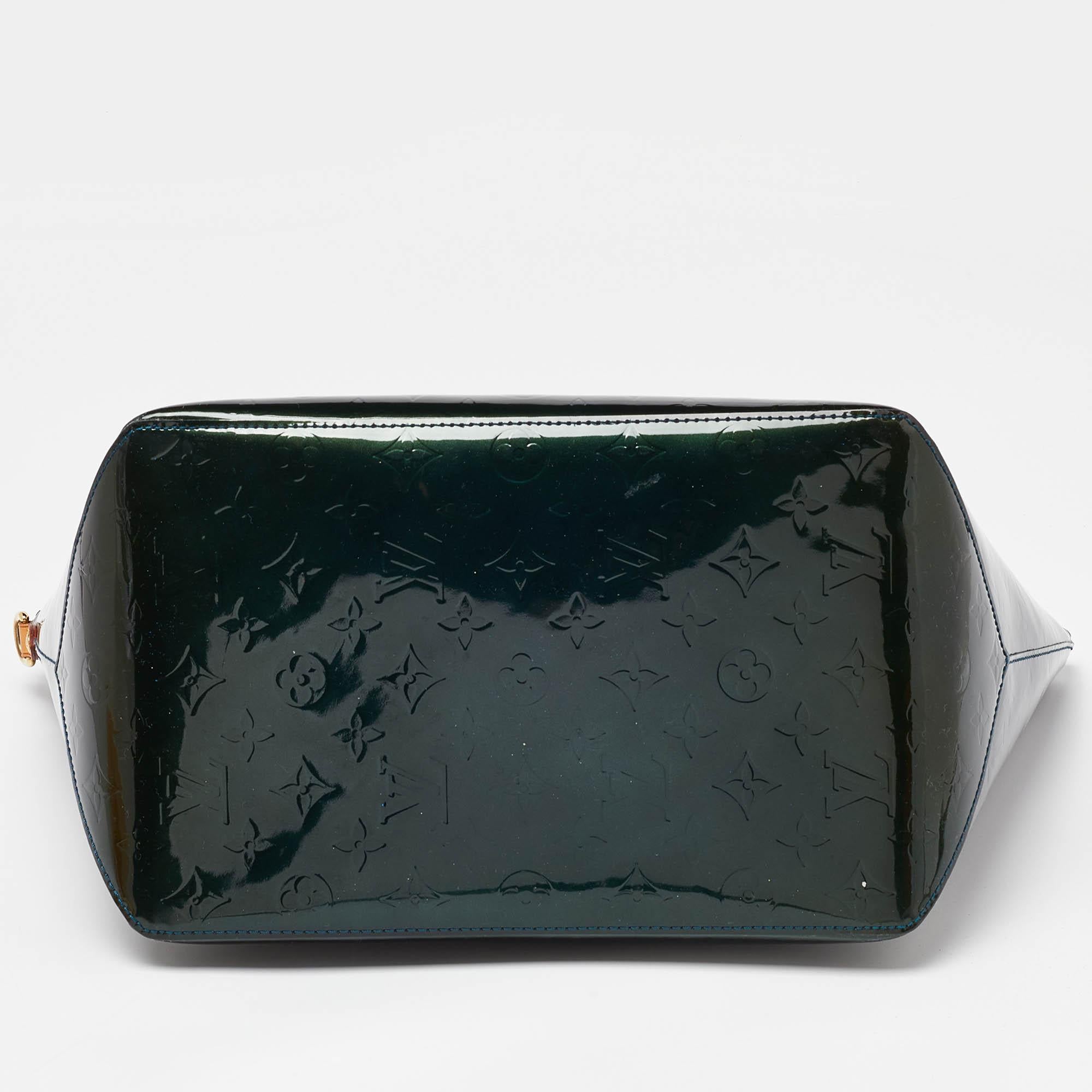 Louis Vuitton Bleu Nuit Monogram Vernis Bellevue GM Bag 3