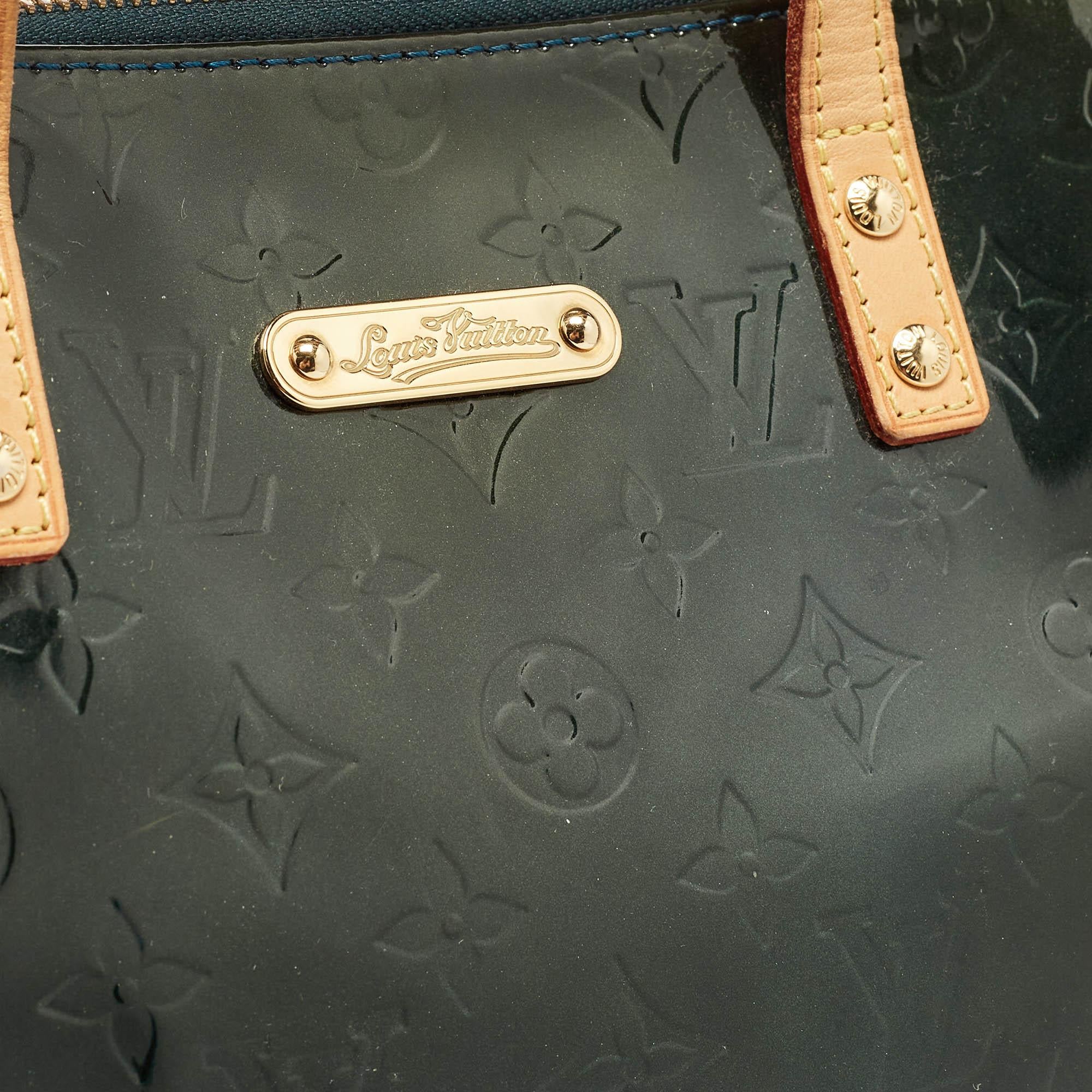 Louis Vuitton Bleu Nuit Monogram Vernis Bellevue GM Bag For Sale 3
