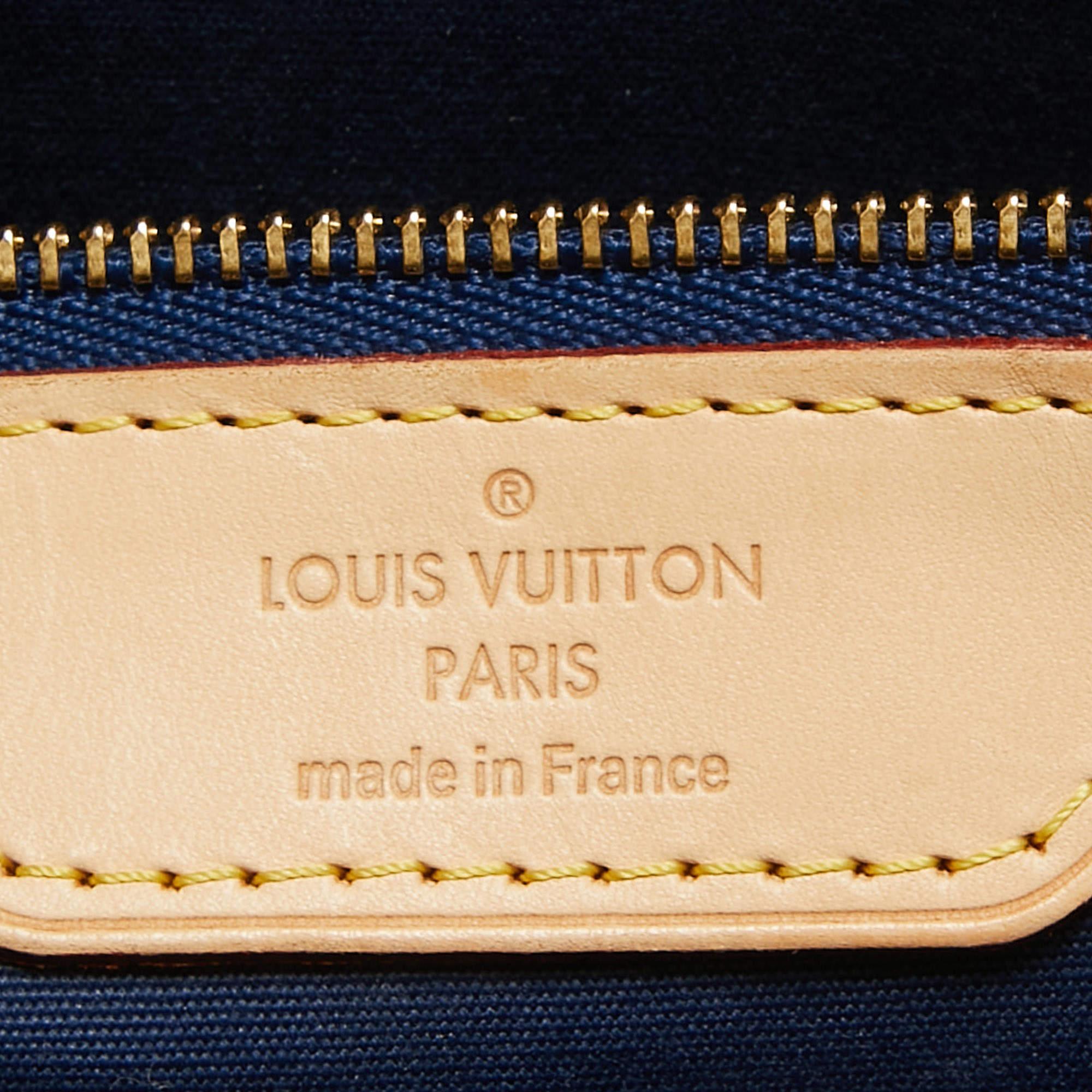 Louis Vuitton Bleu Nuit Monogram Vernis Brea MM Bag 5