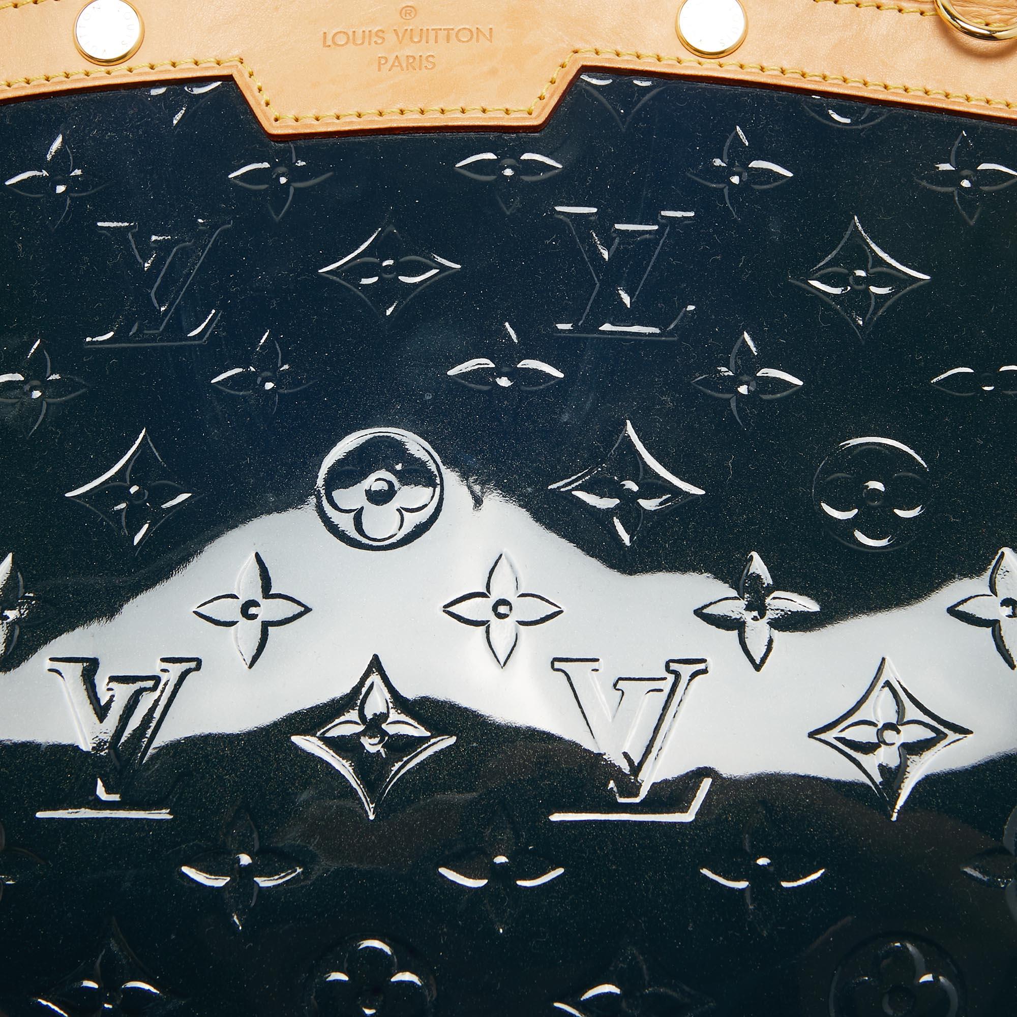 Louis Vuitton Bleu Nuit Monogram Vernis Brea MM Bag For Sale 3