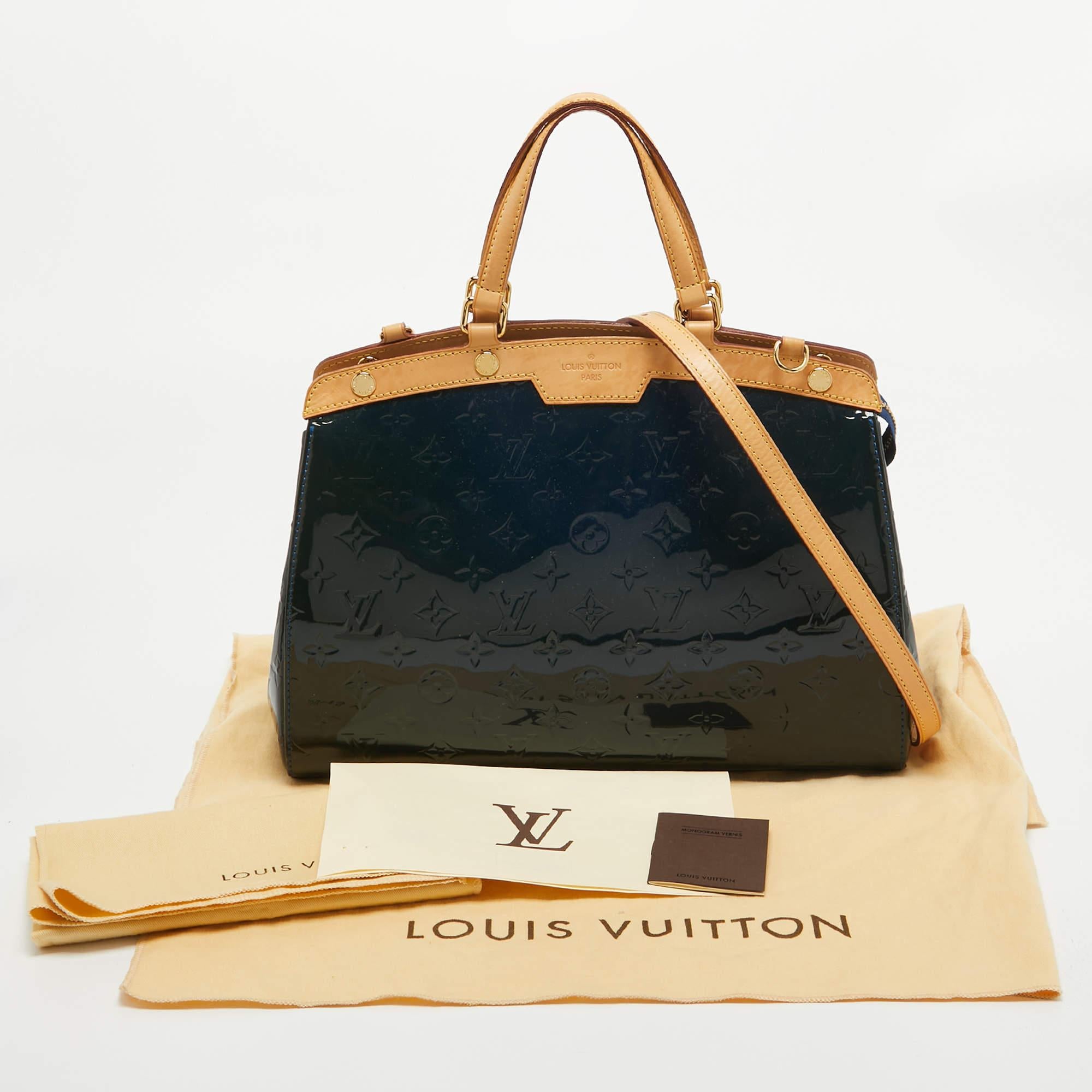 Louis Vuitton Bleu Nuit Monogram Vernis Brea MM Bag 2