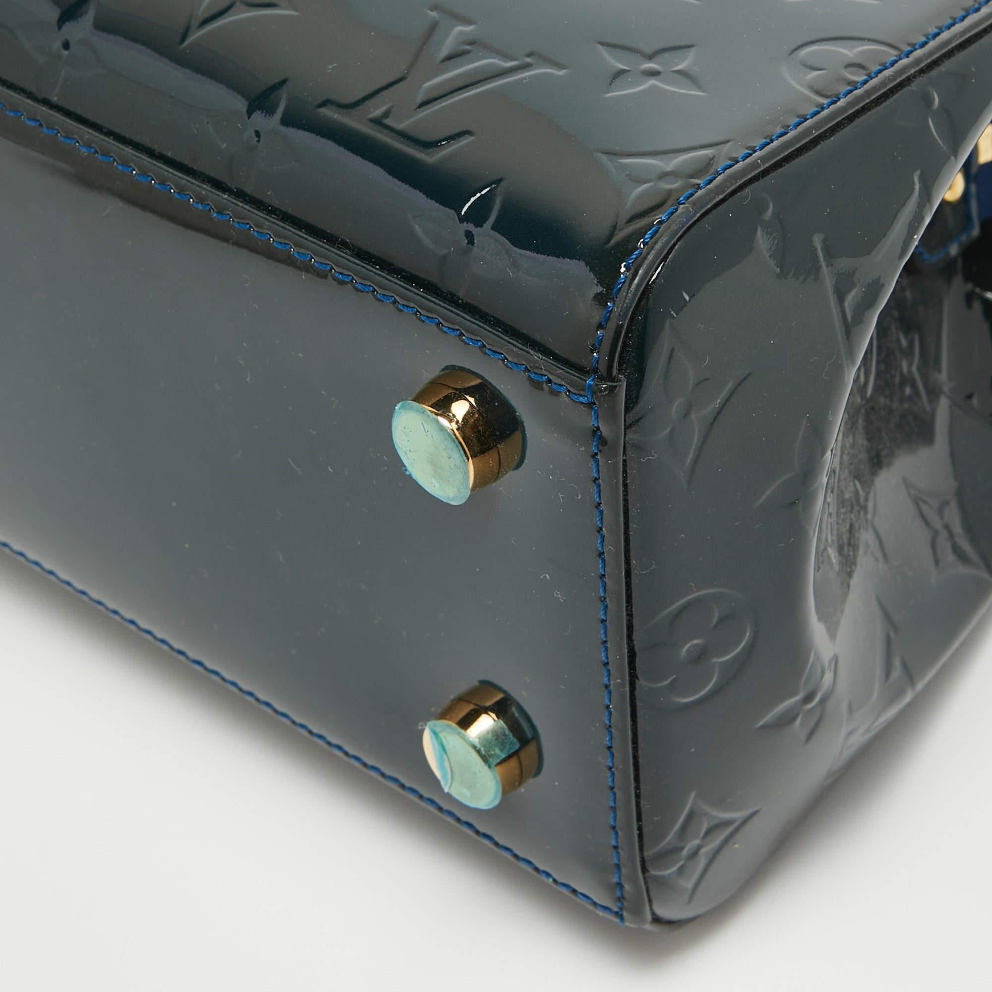 Louis Vuitton Bleu Nuit Monogram Vernis Brea MM Bag 3