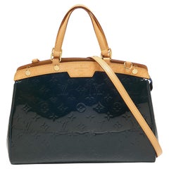 Louis Vuitton Bleu Nuit Monogram Vernis Brea MM Bag