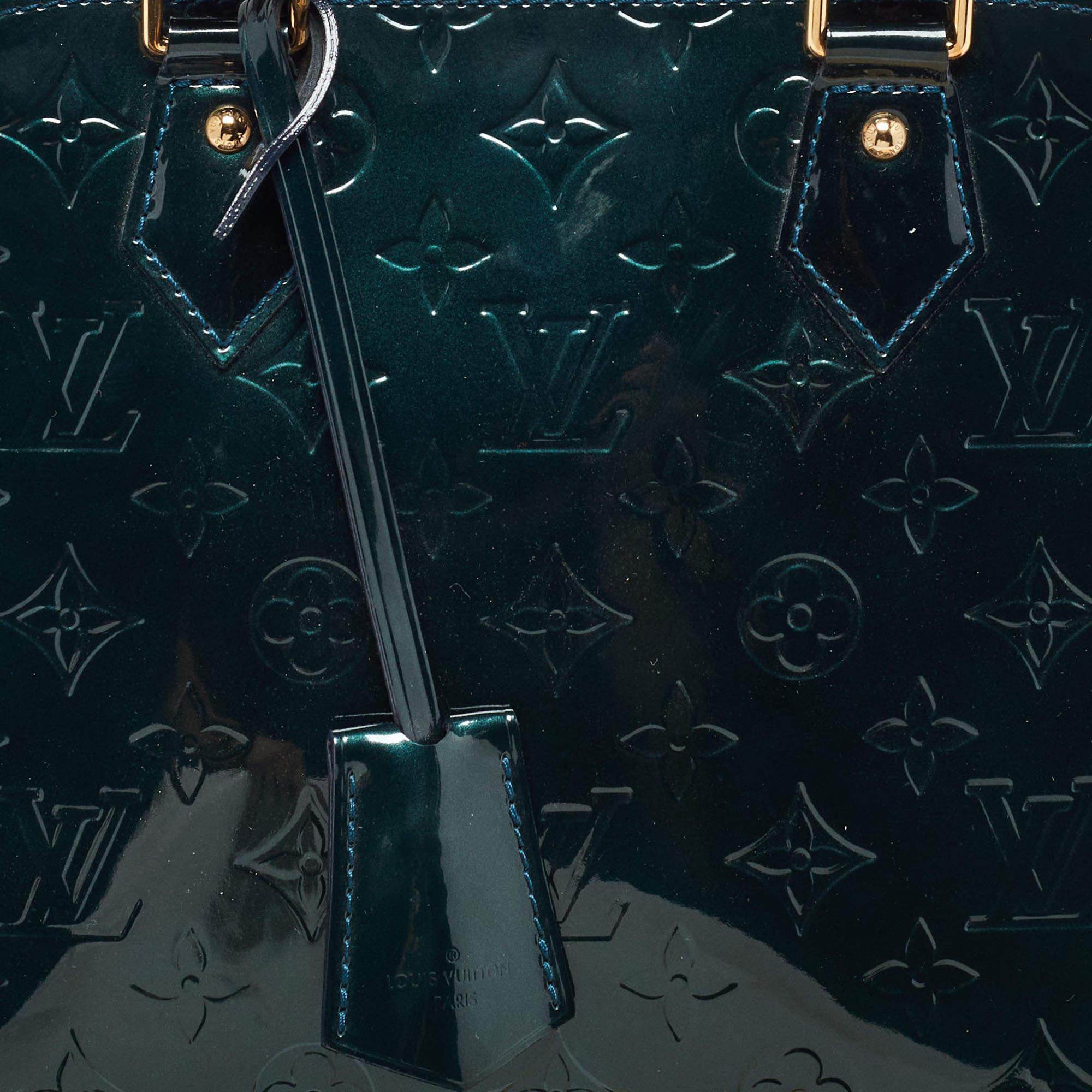 Louis Vuitton Bleu Nuit Monogram Vernis Leather Alma PM Bag 1