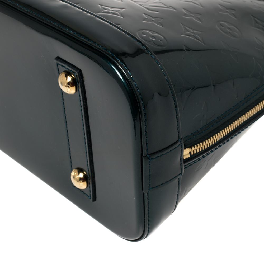 Louis Vuitton Bleu Nuit Monogram Vernis Leather Alma PM Bag 1