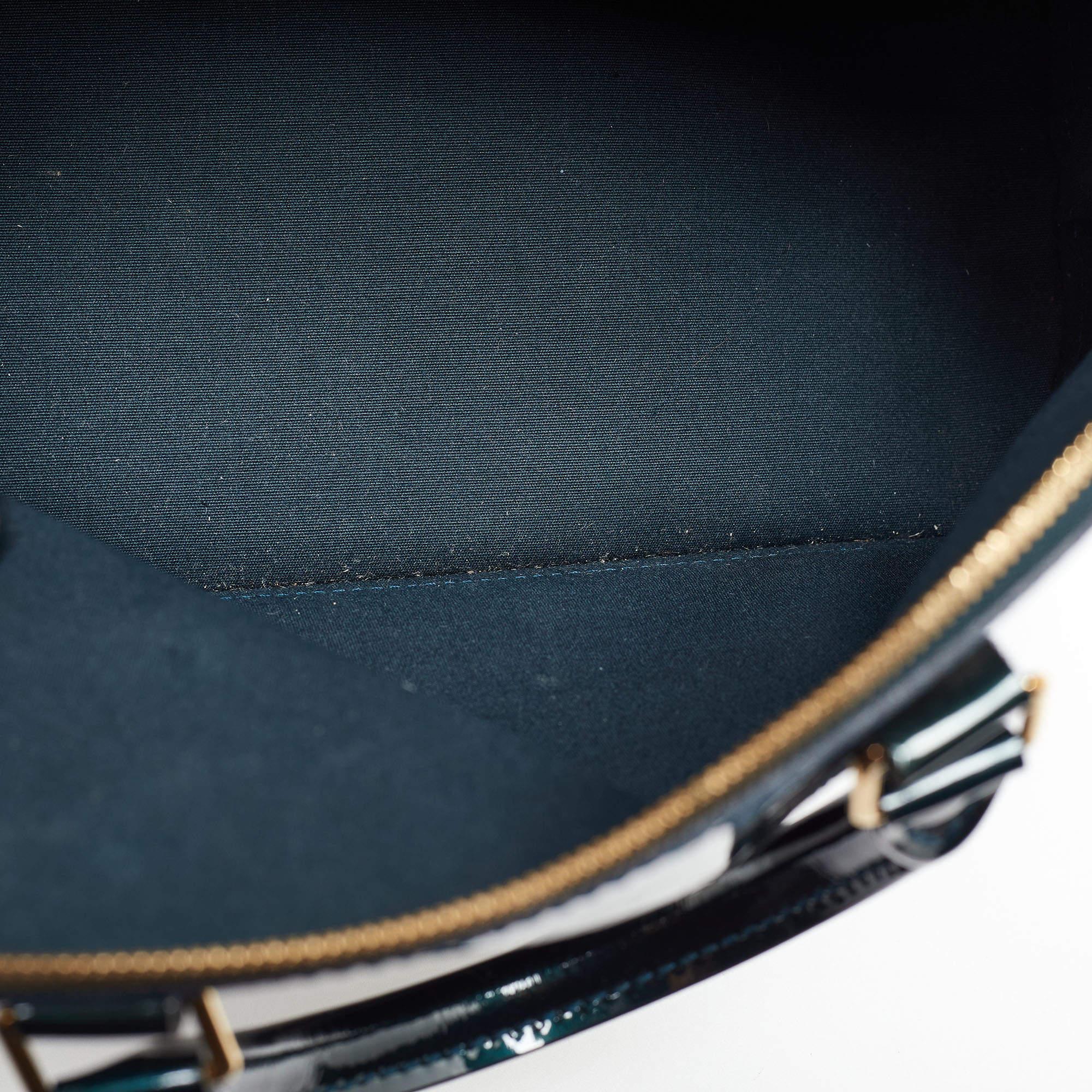 Louis Vuitton Bleu Nuit Monogram Vernis Leather Alma PM Bag 3