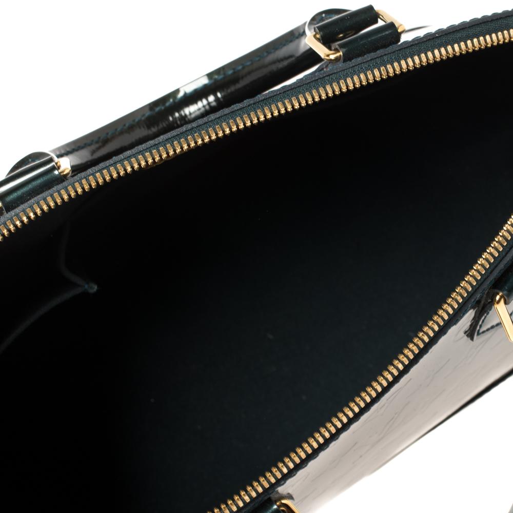 Louis Vuitton Bleu Nuit Monogram Vernis Leather Alma PM Bag 4