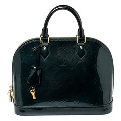 Louis Vuitton Bleu Nuit Monogram Vernis Leather Alma PM Bag
