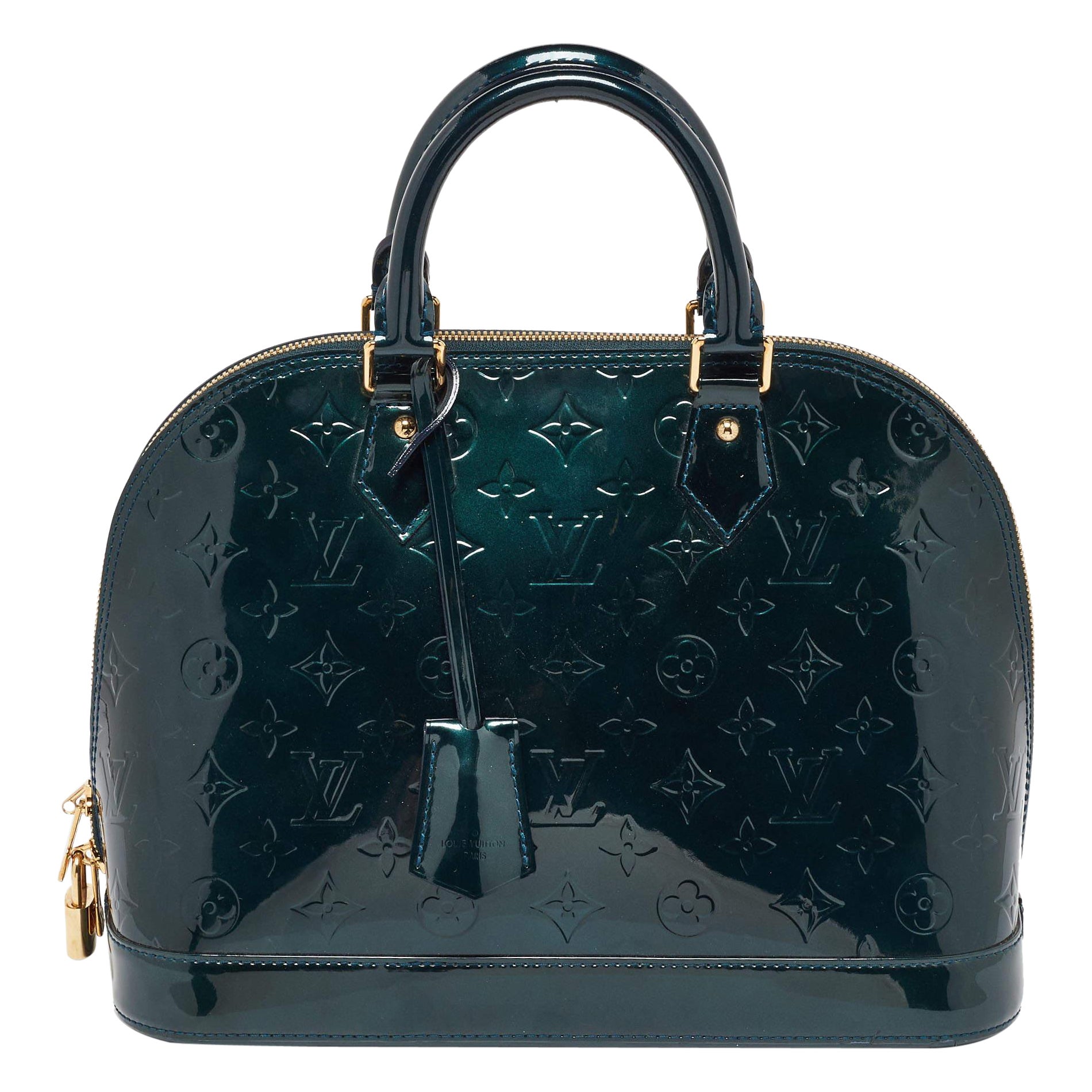 Louis Vuitton Bleu Nuit Monogram Vernis Leather Alma PM Bag
