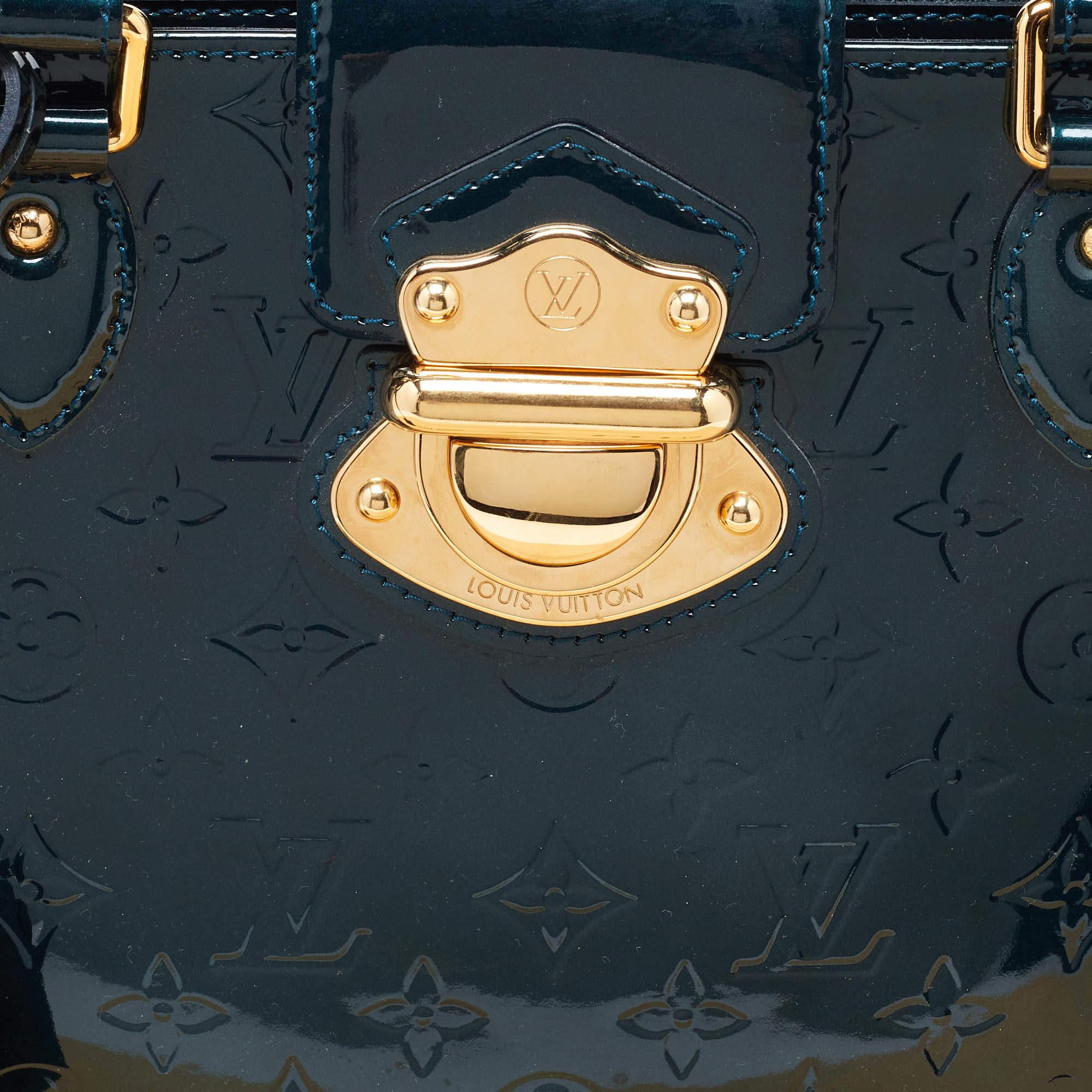 Women's Louis Vuitton Bleu Nuit Monogram Vernis Melrose Avenue Bag