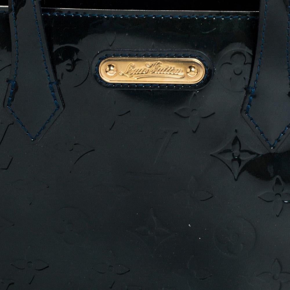 Louis Vuitton Bleu Nuit Monogram Vernis Wilshire PM Bag 2